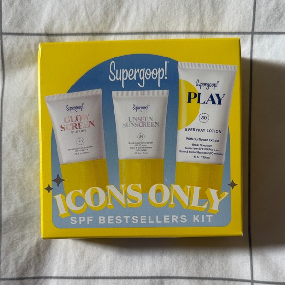 Supergoop! Other - Supergoop! Icons Only SPF Bestsellers Kit - Yellow and White